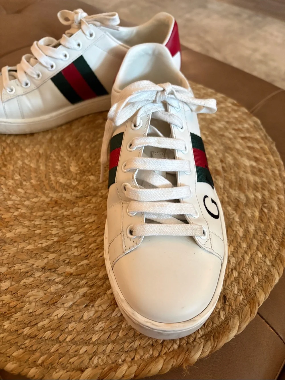 Gucci white leather